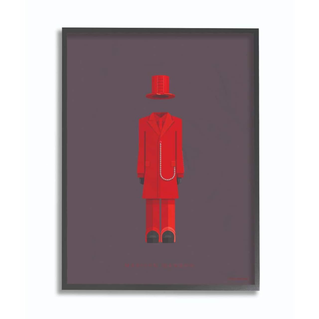 Stupell Industries Marilyn Manson Minimalist Illustration Black Framed Wall Art